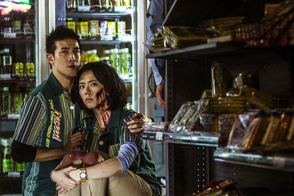 Derek Tsang, left, and J. Arie  in a scene from the Hong Kong film Robbery. They play convenience-store employees whose lives are in danger when they are help hostage in the store. Robbery will be shown at the 2015 edition of the Fantasia International Film Festival in Montreal.